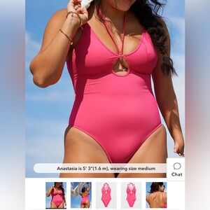 NWT Aerie Keyhole Halter Onepiece Swimsuit XL